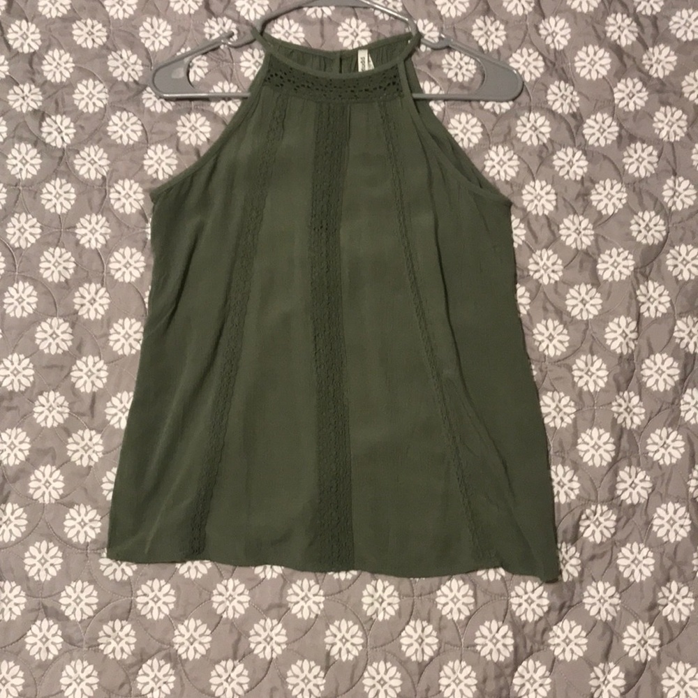 Army Green Mudd Halter Top